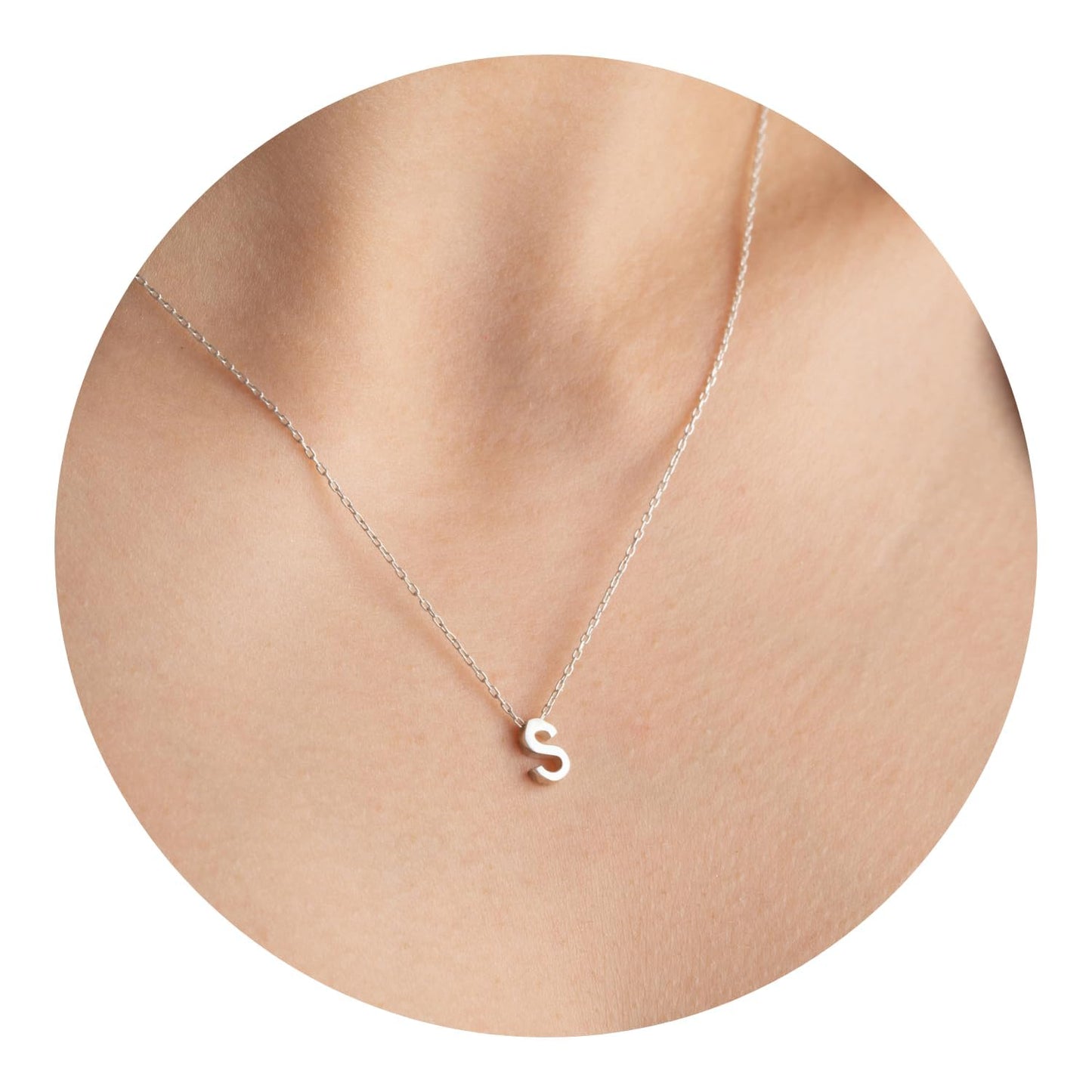 3d Letter Personalized Initial Letter Necklace