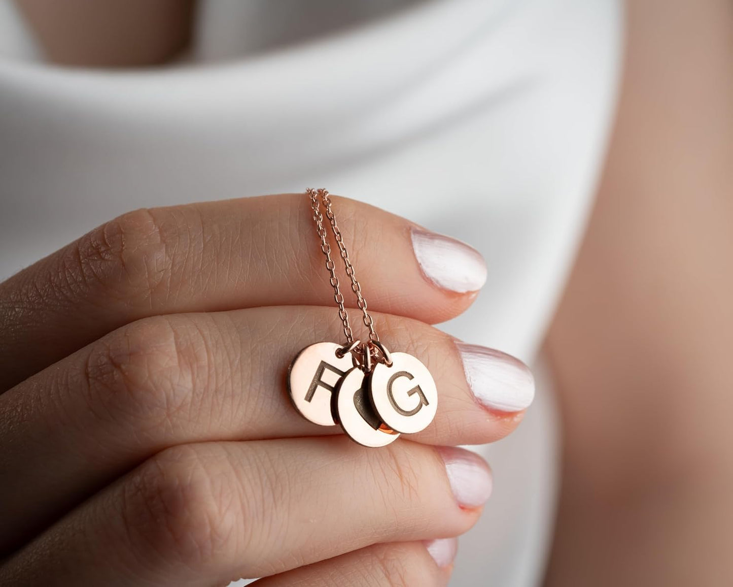 Silver Initial Necklaces for Women
