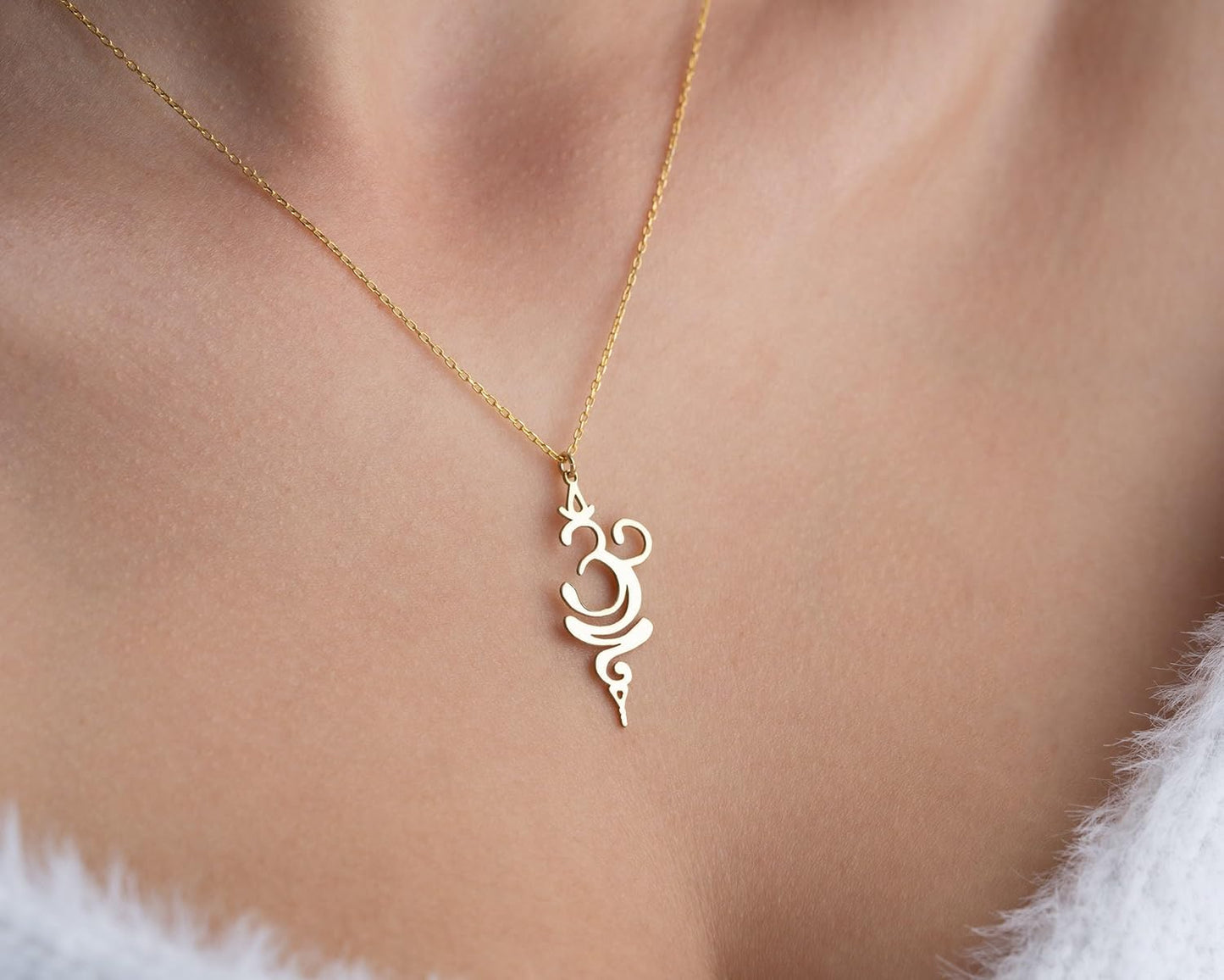 Breathe Sterling Silver Necklace, Spiritual Yoga Breathe Necklace