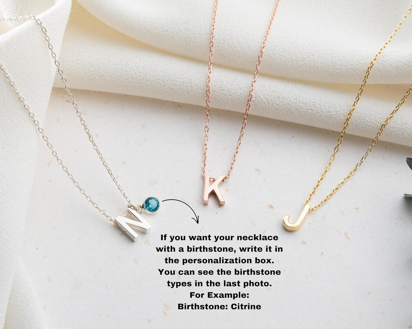 3d Letter Personalized Initial Letter Necklace