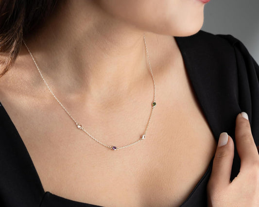 Personalized Necklace Birthstone Necklace For Women