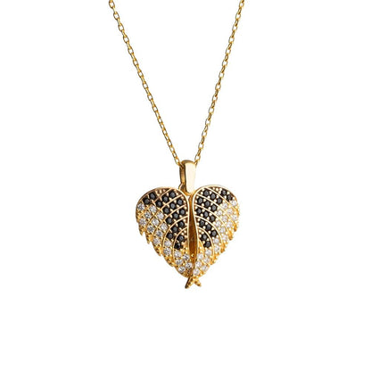 Personalized Angel Wing Necklace with Engrave Secret Message