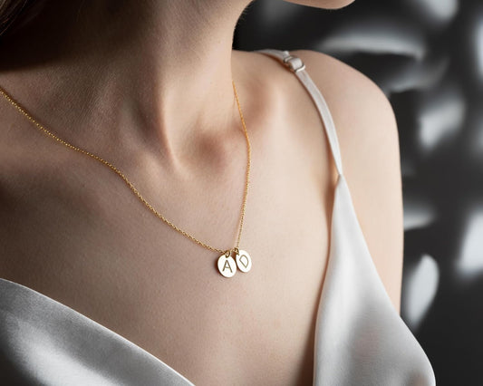 Silver Initial Necklaces for Women